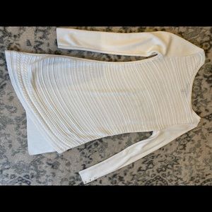 WHBM white/cream sweater dress